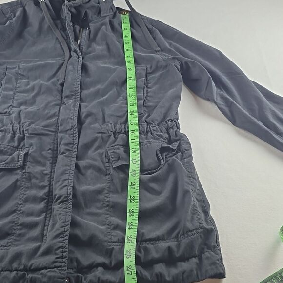 JAMES PERSE Women's Off Black Hooded Utility Jacket Size 1 / Small - Picture 13 of 15